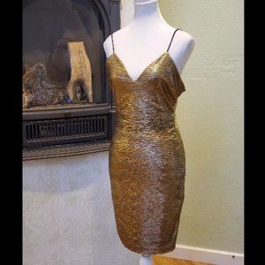 Lulus Gold Bodycon Dress